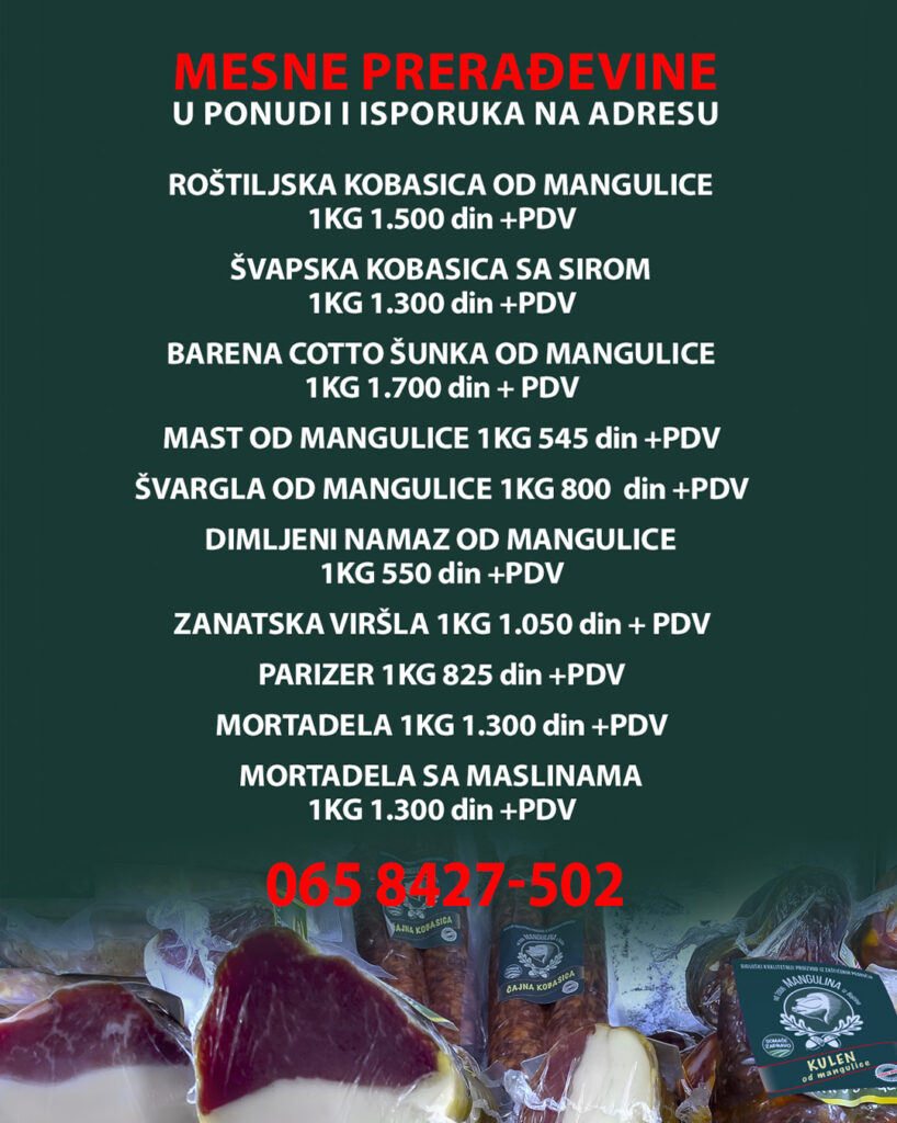 proizvodi od mangulice